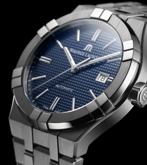 AIKON AUTOMATIC DATE CADRAN BLEU 42mm