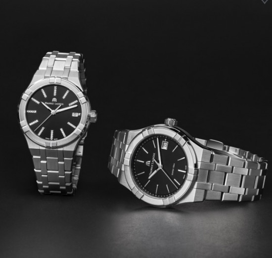 AIKON QUARTZ DATE CADRAN NOIR 40mm