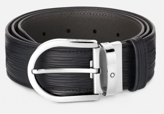 CEINTURE 40mm MEISTERSTÜCK 4810 RÉVERSIBLE SARTORIAL GRIS BOUCLE FER À CHEVAL