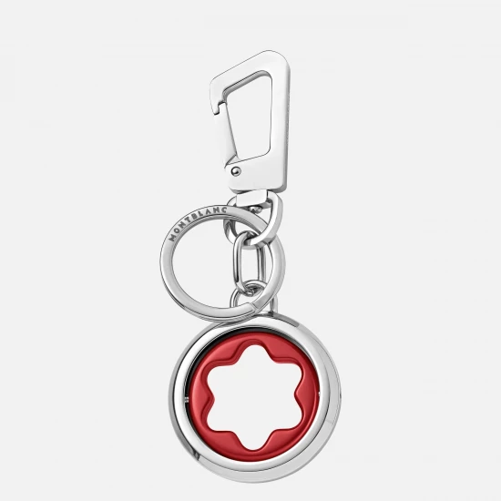 MEISTERSTÜCK PORTE-CLÉS EMBLÈME ROTATIF ROUGE/ARGENTÉ