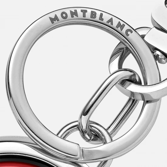 MEISTERSTÜCK PORTE-CLÉS EMBLÈME ROTATIF ROUGE/ARGENTÉ