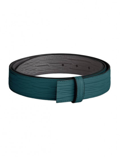 CEINTURE 4810 RÉVERSIBLE GRIS / CYPRUS + BOUCLE FER À CHEVAL 35mm ACIER