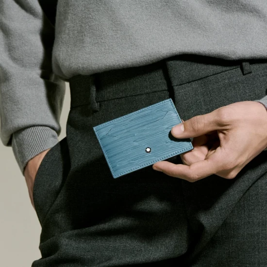 MEISTERSTÜCK 4810 SMOKY BLUE PORTE-CARTES 4cc