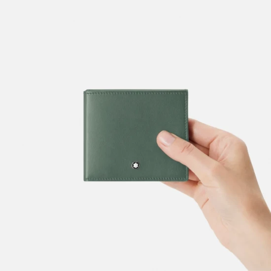 MEISTERSTÜCK SÉLECTION SOFT VERT CLAY PORTE-CARTES FIN À TROIS VOLETS 4cc