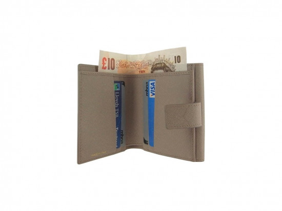 SARTORIAL BEIGE PORTE-CARTES À PRESSION + MONNAIE