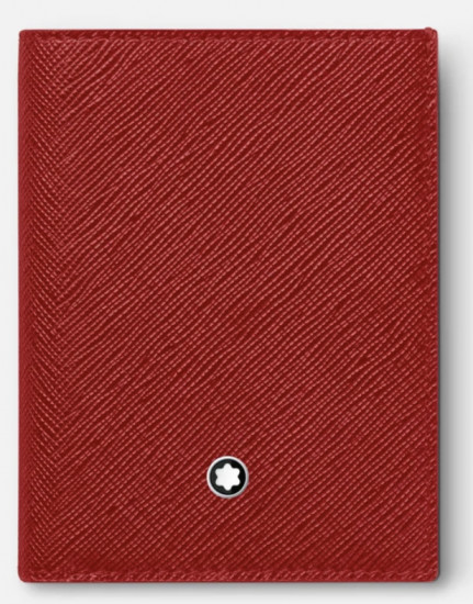 SARTORIAL ROUGE PORTE-CARTES 4cc PRESSION