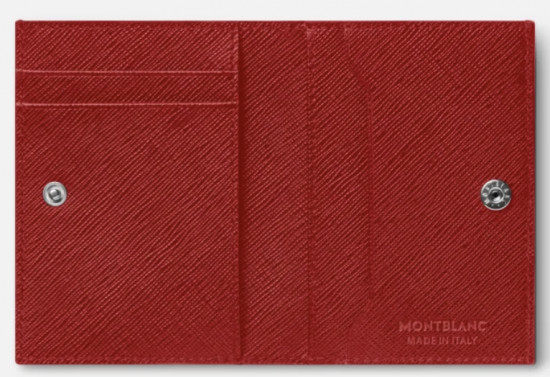 SARTORIAL ROUGE PORTE-CARTES 4cc PRESSION