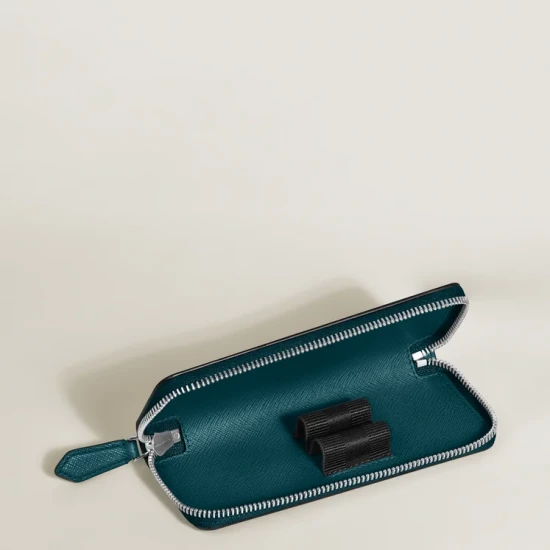 SARTORIAL CYPRUS BLUE ÉTUI 2 PLACES ZIPPÉ