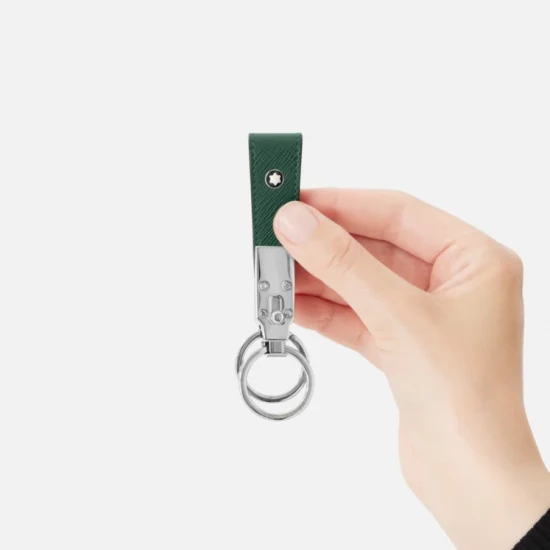 SARTORIAL VERT PORTE-CLÉS BOUCLE DOUBLE ANNEAUX