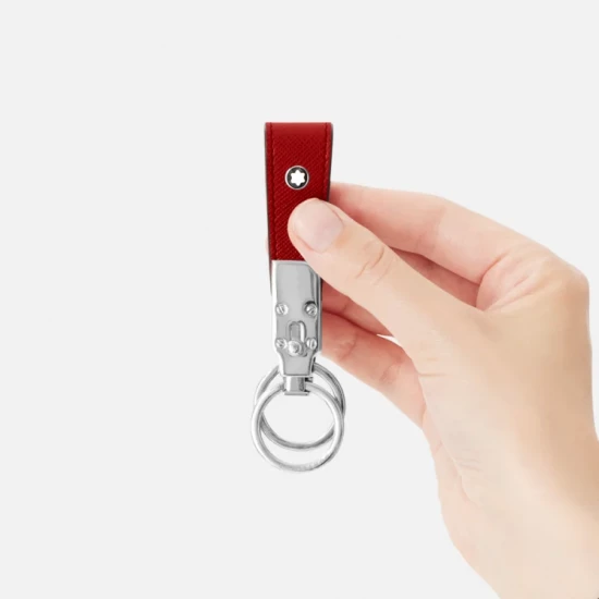 SARTORIAL ROUGE PORTE-CLÉS BOUCLE DOUBLE ANNEAUX