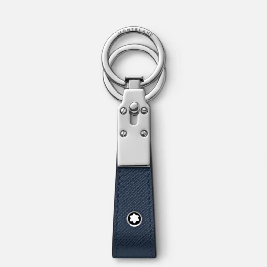 SARTORIAL INK BLUE PORTE-CLÉS BOUCLE DOUBLE ANNEAUX
