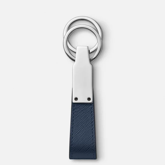 SARTORIAL INK BLUE PORTE-CLÉS BOUCLE DOUBLE ANNEAUX