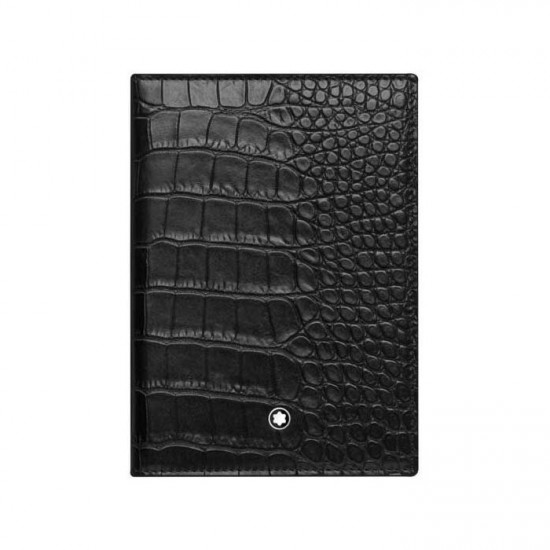 SÉLECTION CROCO NOIR PORTE-PASSEPORT