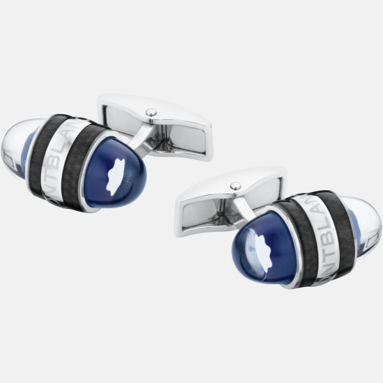 BOUTONS DE MANCHETTES STARWALKER BULLE BLEUE CHROME