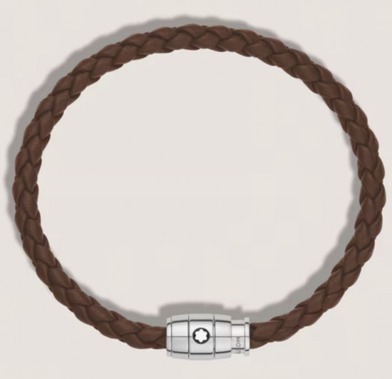 BRACELET 3 ANNEAUX AIMANTÉS EN CUIR SOFT MARRON