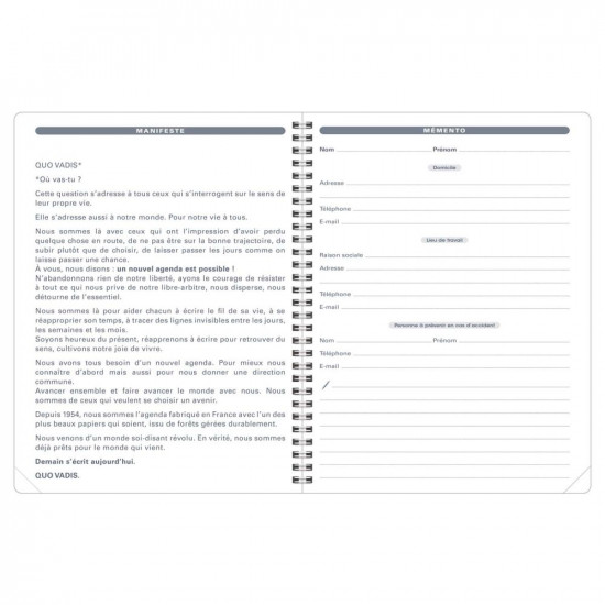RECHARGES AGENDA - PRESIDENT 21x27cm