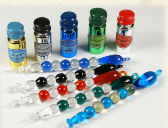 COFFRET CARPE KOI PLUME DE VERRE + BOUTEILLE D’ENCRE