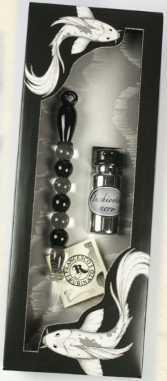 COFFRET CARPE KOI PLUME DE VERRE + BOUTEILLE D’ENCRE