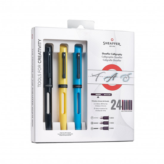 SET DE CALLIGRAPHIE 3 STYLOS + CARTOUCHES