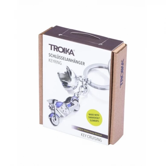 PORTE-CLES MOTO BLEUE