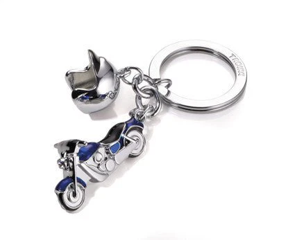 PORTE-CLES MOTO BLEUE