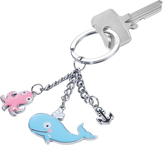 PORTE-CLES BALEINE ET PIEUVRE