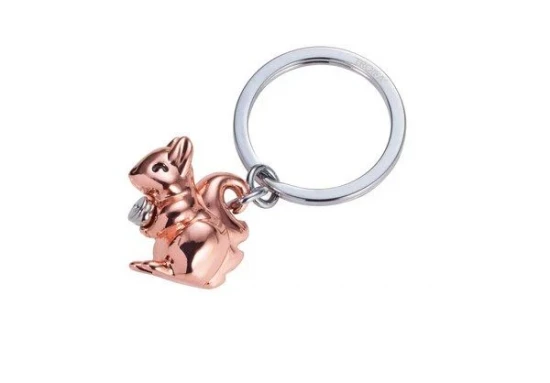 PORTE-CLES ECUREUIL ROSE