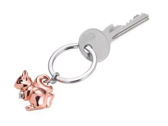 PORTE-CLES ECUREUIL ROSE