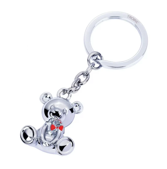 PORTE-CLES OURS NOEUD PAPILLON