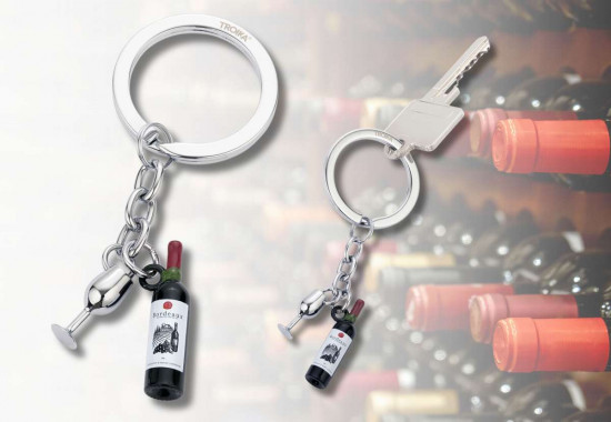 PORTE-CLES BOUTEILLE DE VIN